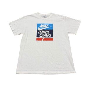 Nike Tennis Camps Graphic T-Shirt White Swoosh Tee